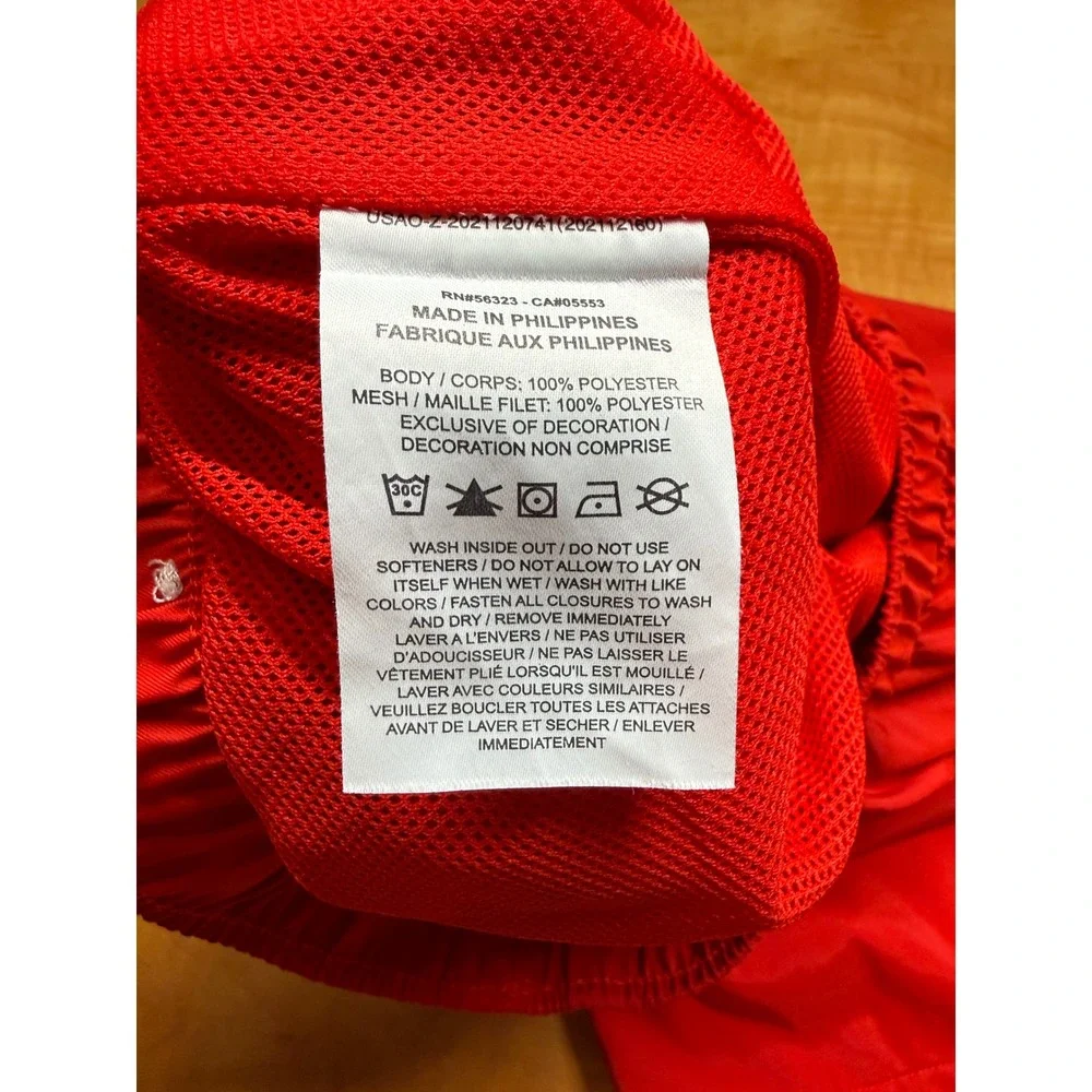 Nike Mens Sportswear Woven Shorts Red Mesh Lined 5 Inch Inseam Small